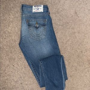 True religion low rise skinny jeans